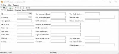 Arrendamiento pestaña general