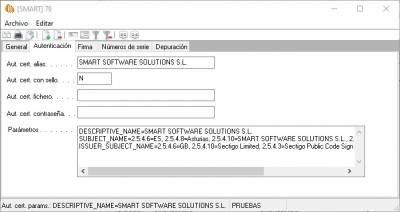 Opciones certificado