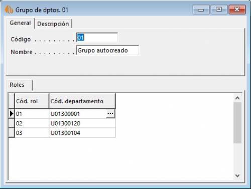 Grupos de departamentos
