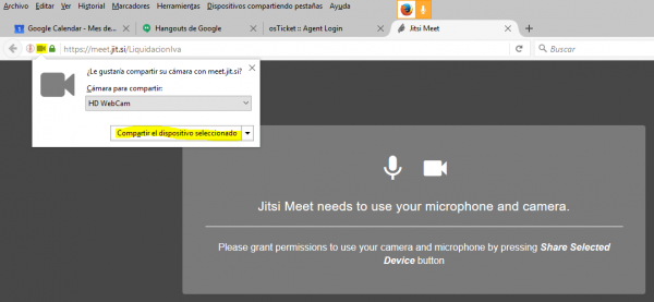 Firefox permitir uso video