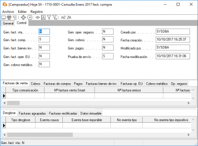Hoja consulta pestaña control