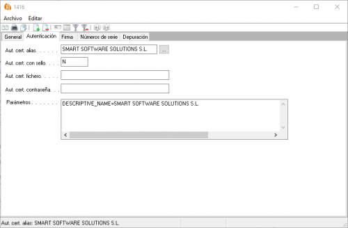 Opciones autenticación