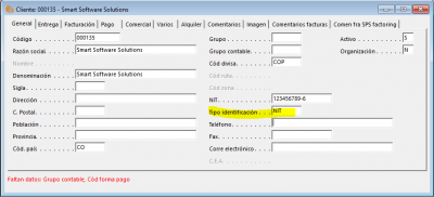 Ficha de cliente SmartOffice