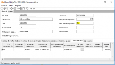 Cobros metálico general Cobros metálico general