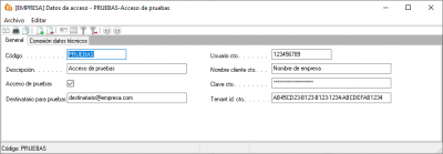 Datos de acceso Datos de acceso
