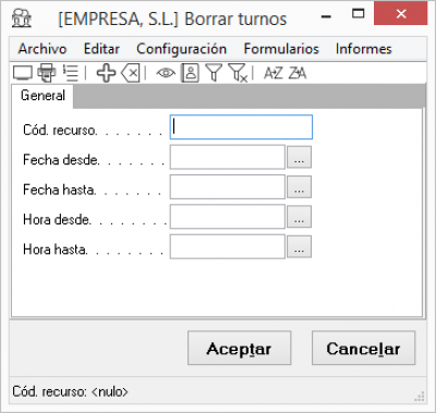 Borrar turno 3 Borrar turno 3
