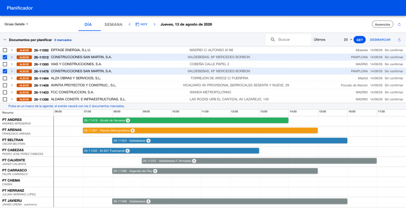 Dos servicios de la misma obra, listos para caer en la agenda Dos servicios de la misma obra, listos para caer en la agenda